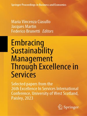cover image of Embracing Sustainability Management Through Excellence in Services